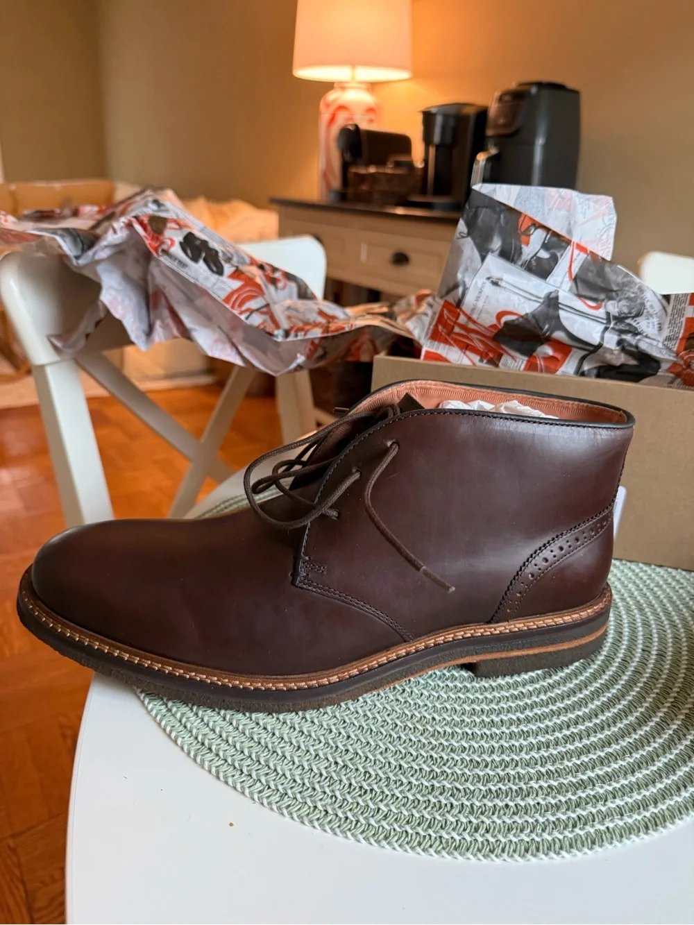 Men's Brown Leather Chukka Boot from Johnson and Murphy